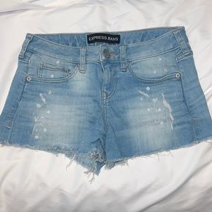Light blue Express Jean shorts, size 0, never worn!